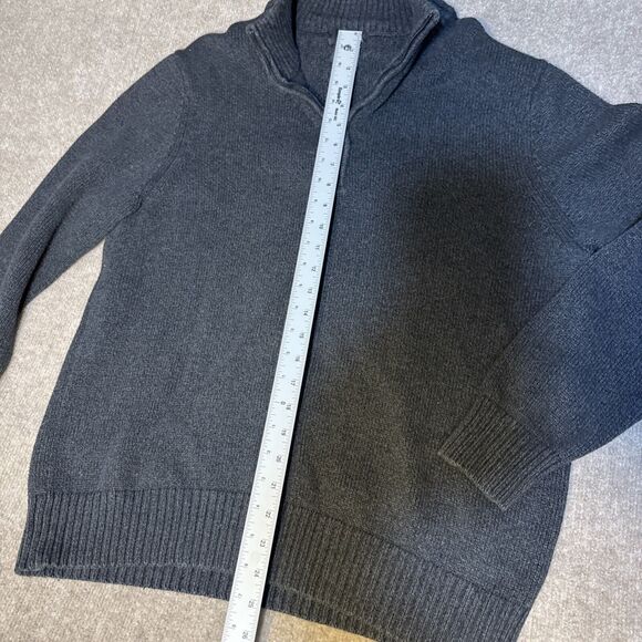 Calvin Klein CK Men Sweater XL Mock Neck 1/4 Zip Grandpa Heavy Knit Dad - Picture 4 of 5